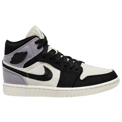 Women's - Jordan AJ1 Mid SE - Light Steel Grey/Black/Sail