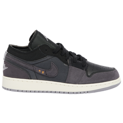 Boys' Grade School - Jordan AJ 1 Low SE Craft - Black/Cement Grey/Light Graphite
