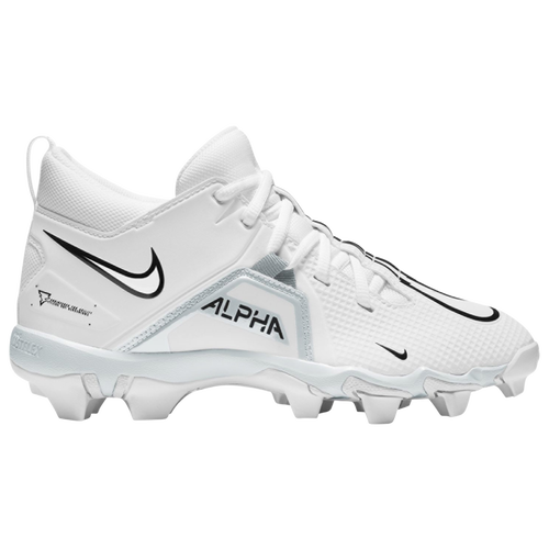 

Nike Boys Nike Alpha Menace 3 Shark Football Cleat - Boys' Grade School Shoes Pure Platinum/White/Black Size 04.5
