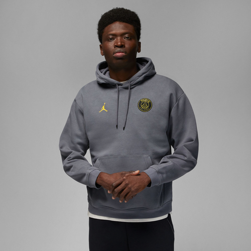 

Jordan Mens Jordan PSG Fleece Pullover - Mens Light Graphite/Tour Yellow Size M