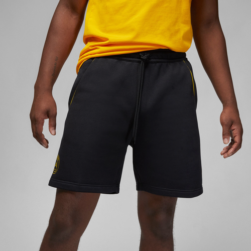 

Jordan Mens Jordan PSG Fleece Short - Mens Black/Taxi Size XL