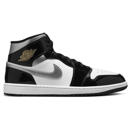 Air jordan mid 1 black white online