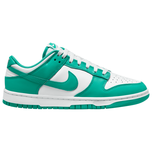 

Nike Mens Nike Dunk Low - Mens Basketball Shoes White/Clear Jade/White Size 11.0