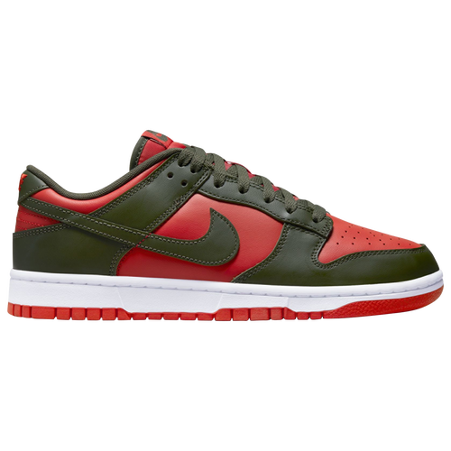 

Nike Mens Nike Dunk Low Retro - Mens Basketball Shoes White/Red/Green Size 08.5