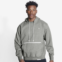 Men's - Nike Standard Issue Hoodie - Dark Grey Heather/Pale Ivory