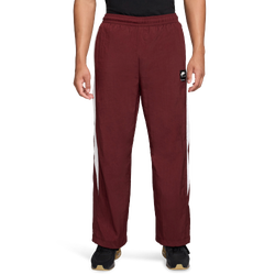 Men's - Nike Air Woven Track Pants - White/Dark Team Red