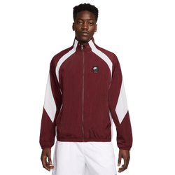 Men's - Nike Air Woven Track Jacket - Dark Team Red/White