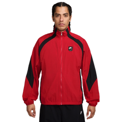 Men's - Nike Air Woven Track Jacket - University Red/Black