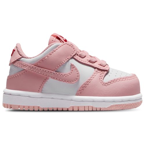 

Girls Nike Nike Dunk Low - Girls' Toddler Shoe White/Pink Glaze Size 10.0