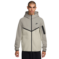 Men's - Nike Tech Fleece Full-Zip Windrunner Hoodie - Light Bone/College Grey