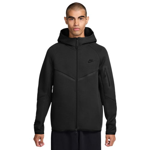 

Nike Mens Nike Tech Fleece Full-Zip Windrunner Hoodie - Mens Black/Black Size XXL