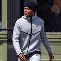 Nike Tech Fleece Full-Zip Windrunner Hoodie - Nike Black/Dark Grey Heather