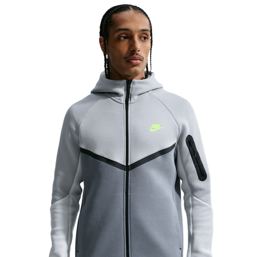 MENS - Nike Tech Fleece Full-Zip Windrunner Hoodie - Lt Smoke Grey/Cool Photon Dust