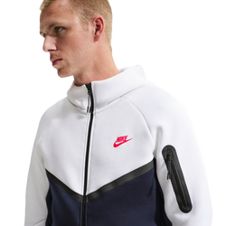 Men's - Nike Tech Fleece Full-Zip Windrunner Hoodie - Obsidian/White