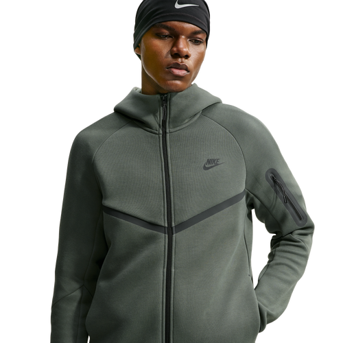 Nike Tech Fleece Full-Zip Windrunner Hoodie - Nike Black/Camo Green