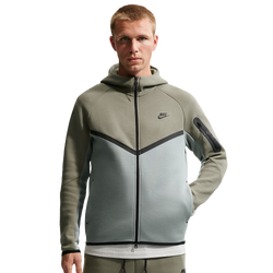 Men's - Nike Tech Fleece Full-Zip Windrunner Hoodie - Light Pumice/Black/Silver Sage