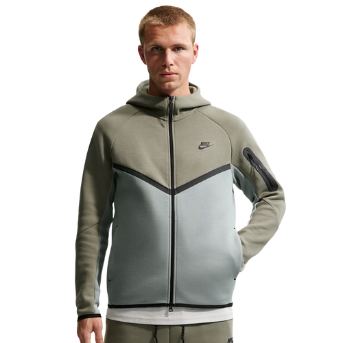 MENS - Nike Tech Fleece Full-Zip Windrunner Hoodie - Light Pumice/Black Silver Sage