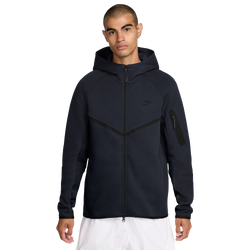Men's - Nike Tech Fleece Full-Zip Windrunner Hoodie - Black/Obsidian