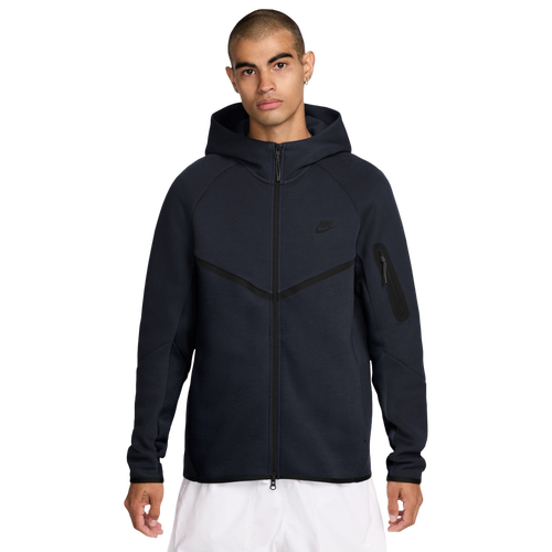 

Nike Mens Nike Tech Fleece Full-Zip Windrunner Hoodie - Mens Black/Obsidian Size M