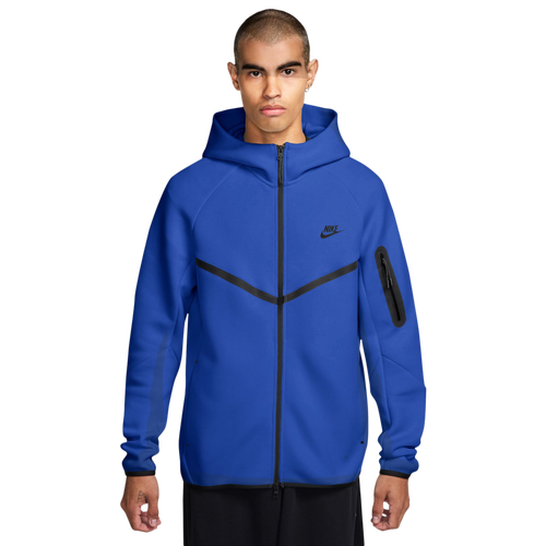 

Nike Mens Nike Tech Fleece Full-Zip Windrunner Hoodie - Mens Black/Game Royal Size L