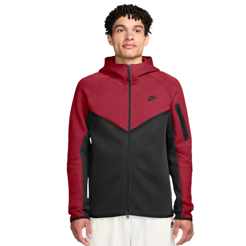 MENS - Nike Tech Fleece Full-Zip Windrunner Hoodie - Red/Black