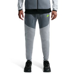 Men's - Nike Tech Fleece Joggers - Cool Grey/Lt Smoke Grey/Volt