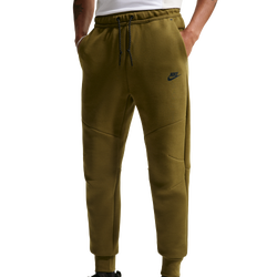 Men's - Nike Tech Fleece Joggers - Black/Olive Flak
