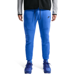 Men's - Nike Tech Fleece Joggers - Black/Blue Crystal