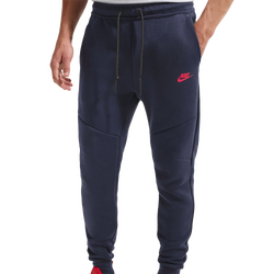 Men's - Nike Tech Fleece Joggers - Speed Red/Obsidian