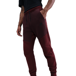 Men's - Nike Tech Fleece Joggers - Burgundy Crush/Dark Team Red/Black