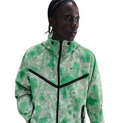 Men's - Nike Tech Woven Jacket AOP - Black/Light Silver
