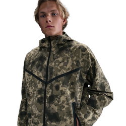 Men's - Nike Tech Woven Jacket AOP - Neutral Olive/Black