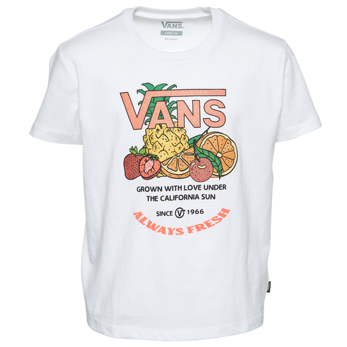 

Girls Vans Vans Fruit T-Shirt - Girls' Grade School White/Multi Size M