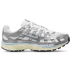 Women's - Nike P-6000 - White/Metallic Silver/Blue Tint