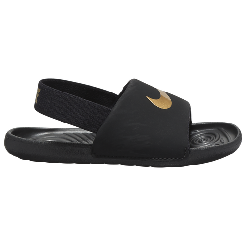 

Nike Boys Nike Kawa Slides - Boys' Toddler Shoes Black/Metallic Gold Size 04.0