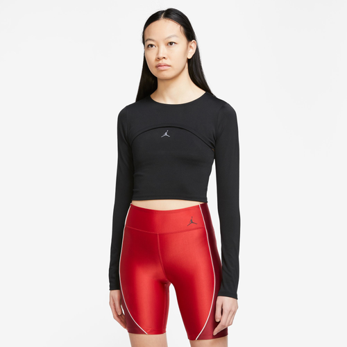 

Jordan Womens Jordan Long Sleeve Top - Womens Black/Black Size L