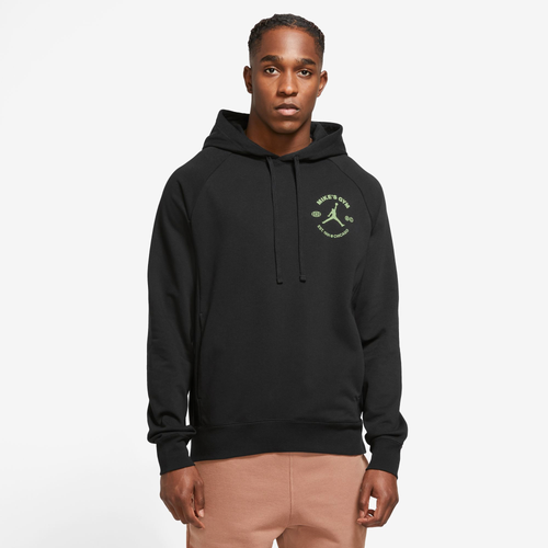 

Jordan Mens Jordan Sport Fleece Pullover - Mens Black/Volt Size XXL