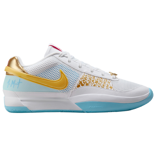 Shop Nike Mens  Ja 1 Cny In Metallic Gold/auarius Blue/white