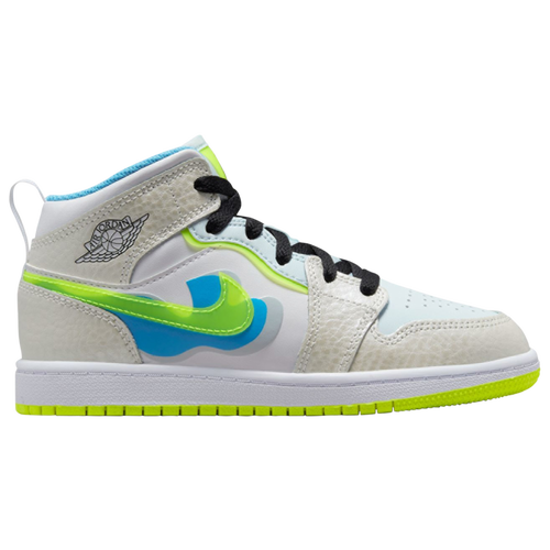 

Jordan Boys Jordan AJ1 Mid - Boys' Preschool Shoes White/Volt Size 12.0