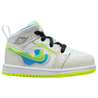 Air Jordan 1 Mid BP Little Kids (white / white-wolf grey)