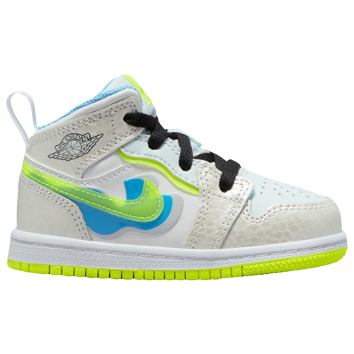 

Jordan Boys Jordan AJ 1 Mid - Boys' Toddler Basketball Shoes White/Volt Size 09.0