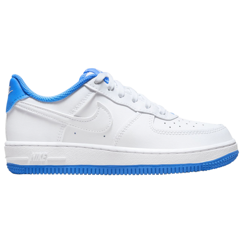 

Nike Boys Nike Air Force 1 Ess - Boys' Preschool Shoes White/White/Light Photo Blue Size 02.0