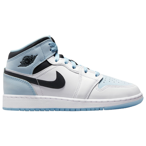 Jordan Kids' Air  1 Mid Se Sneakers In Ice Blue/black/white