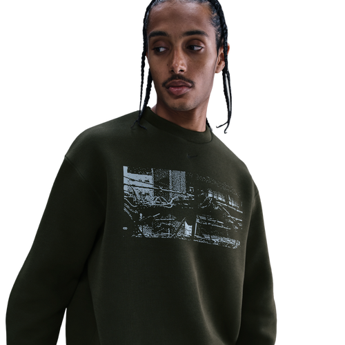 MENS - Nike Tech Fleece Crew GX - Sequoia/Black