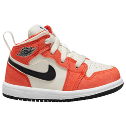 Boys' Toddler - Jordan AJ1 Mid SE - Orange/Black