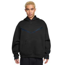 Men's - Nike Tech Pullover Graphic Hoodie - Black/Black