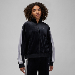 Women's - Jordan Flight Velour Full-Zip - Black/Grey