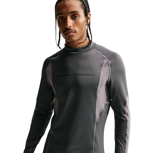 MENS - Nike Tech Pro Layer L/S Thermal Top - Iron Grey/Pencil Point