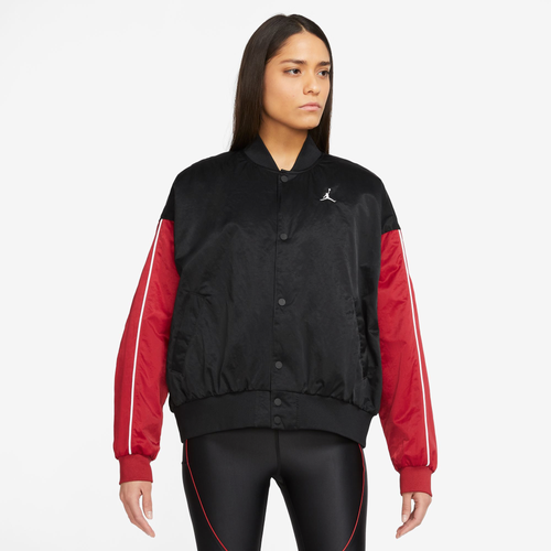 

Jordan Womens Jordan Flight Renegade Jacket - Womens Black/Gym Red Size XS