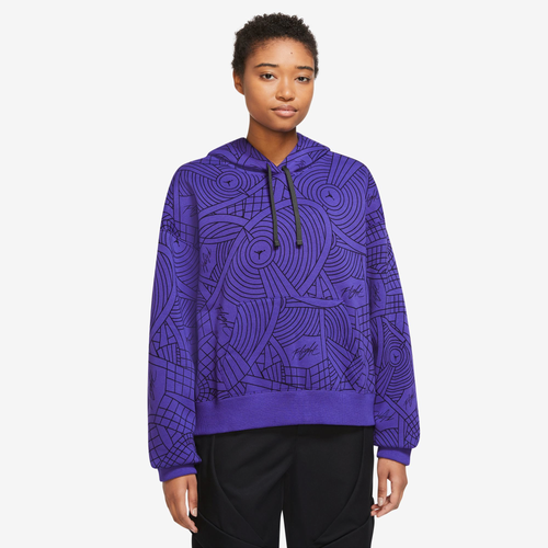 

Jordan Womens Jordan Brooklyn Fleece Pullover - Womens Dark Concord/Dark Concord Size M
